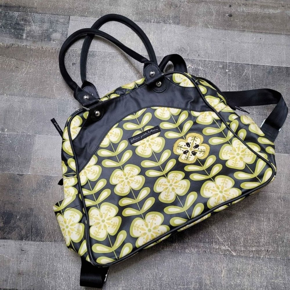 Petunia Pickle Bottom Glazed Sashay Satchel Diaper Bag Backpack - Picture 1 of 6